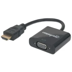 Cable Convertidor MANHATTAN 151467 / Hdmi - Vga / Macho-Hembra / 1080p / Negro