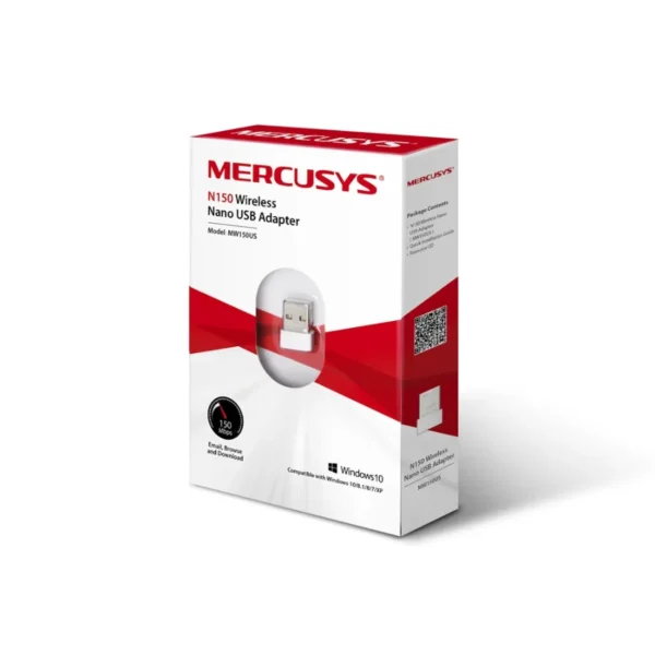 Adaptador Antena Wifi MERCUSYS N150 MW150US / Inalámbrica / 150Mbps / 2.4Ghz / 802.11n / Usb Nano / Blanco - Image 2