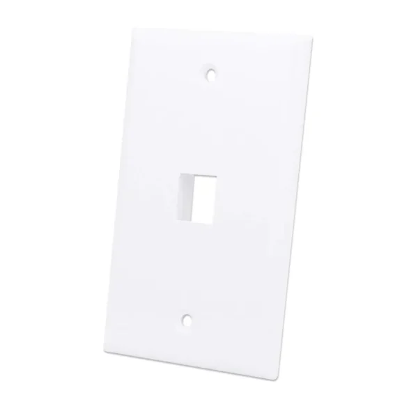 Tapa Para Caja INTELLINET / De Pared / Faceplate Placa / 1 Salida / Blanco - Image 1