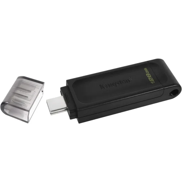 Memoria Kingston 128gb / Usb-C 3.2 / Gen 1 Alta Velocidad / Datatraveler 70 / Negro - Image 1