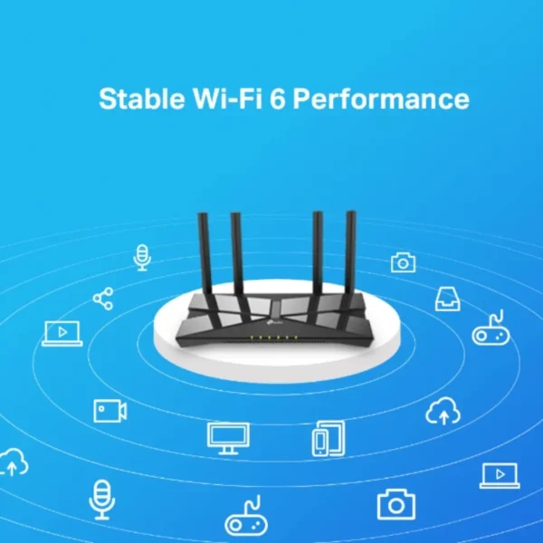 Router TP-LINK ARCHER AX10 / Inalámbrico / Wifi 6 / Doble Banda 2.4Ghz, 5Ghz / 4 Puertos Lan / 4 Antenas Ext Fijas / Funciona Con Alexa / Negro / ARCHER AX10 - Image 5