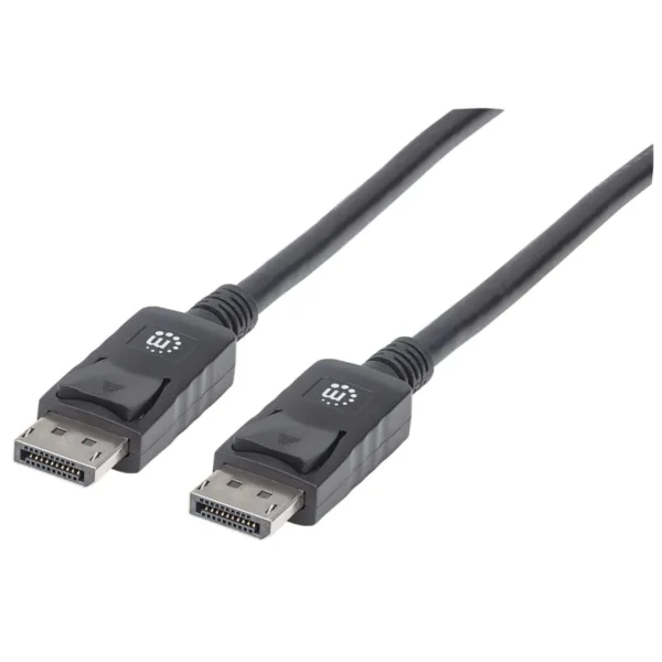 Cable DisplayPort MANHATTAN 306935 / Macho-Macho / 1 Metro / Blindado / 4K 60Hz / Negro - Image 1