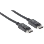 Cable DisplayPort MANHATTAN 306935 / Macho-Macho / 1 Metro / Blindado / 4K 60Hz / Negro - Image 2
