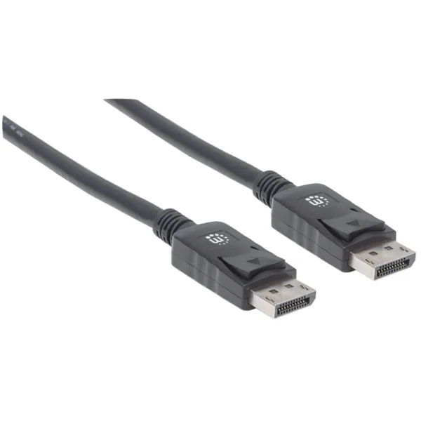 Cable DisplayPort MANHATTAN 306935 / Macho-Macho / 1 Metro / Blindado / 4K 60Hz / Negro - Image 2