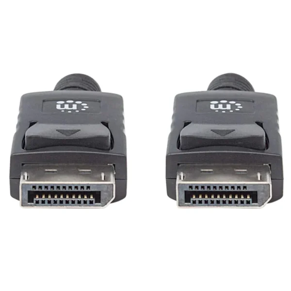 Cable DisplayPort MANHATTAN 306935 / Macho-Macho / 1 Metro / Blindado / 4K 60Hz / Negro - Image 3
