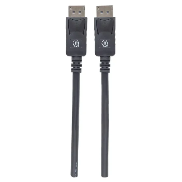 Cable DisplayPort MANHATTAN 306935 / Macho-Macho / 1 Metro / Blindado / 4K 60Hz / Negro - Image 4