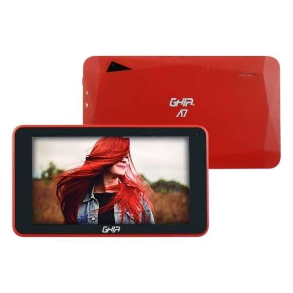 Tablet GHIA A7 Wifi / 7” / A133 Quad Core / Android 11 / RAM 1GB / Almacenamiento 16GB / Bluetooth / FRONTAL 0.3MP, TRASERA 2MP / Rojo / GA7133R - Image 1