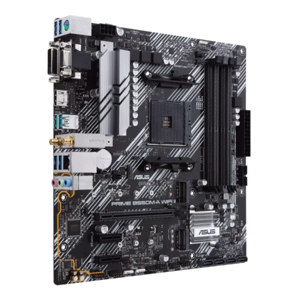 Tarjeta Madre Asus PRIME B550M-A WIFI II / Socket AM4 / 128GB X4 Ddr4 4866Mhz / Hdmi, Vga / Pcie-4.0 / M.2 / Wifi6 / MICRO ATX - Image 1