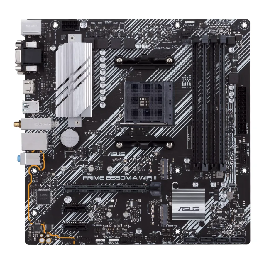 fwebp Tarjeta Madre Asus PRIME B550M-A WIFI II / Socket AM4 / 128GB X4 Ddr4 4866Mhz / Hdmi, Vga / Pcie-4.0 / M.2 / Wifi6 / MICRO ATX - Image 2