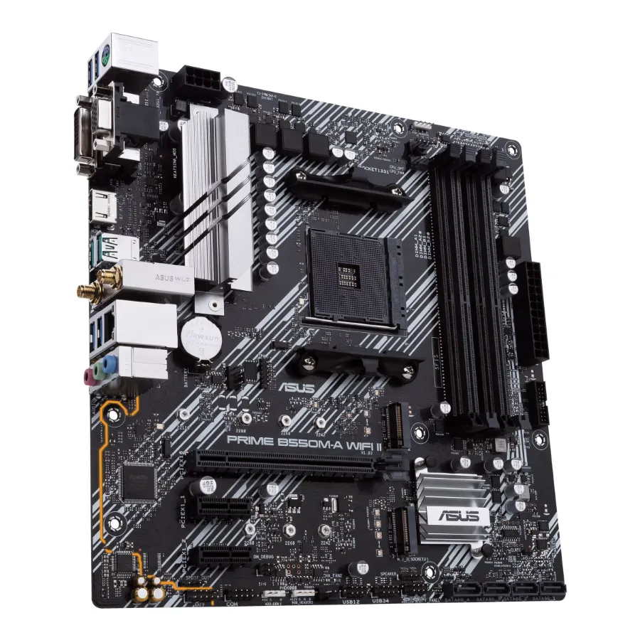 fwebp (2) Tarjeta Madre Asus PRIME B550M-A WIFI II / Socket AM4 / 128GB X4 Ddr4 4866Mhz / Hdmi, Vga / Pcie-4.0 / M.2 / Wifi6 / MICRO ATX - Image 3