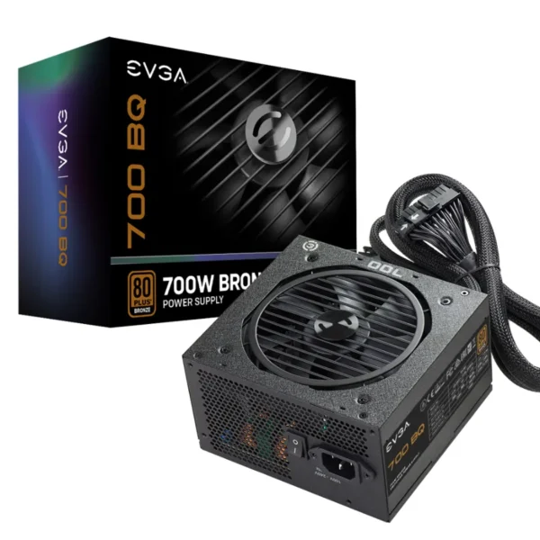 Fuente De Poder EVGA 700 BQ 700w / Semi Modular / 80 Plus Bronze / x1 20+4 pines / x1 CPU 4+4 pines / x4 PCI-e 6+2 pines / x6 SATA / 110-BQ-0700-V1 - Image 1
