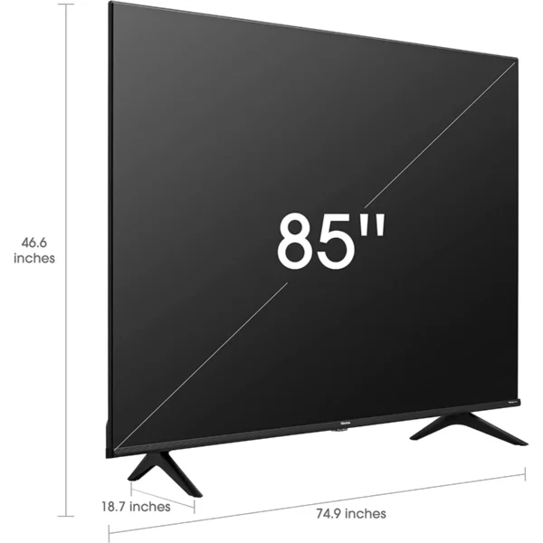 Smart Tv HISENSE  85A7H 85” / 3840 x 2160p / X4 Hdmi, X2 USB, Bluetooth, Wifi / Dolby Vision HDR y HDR10 / Negro - Image 4