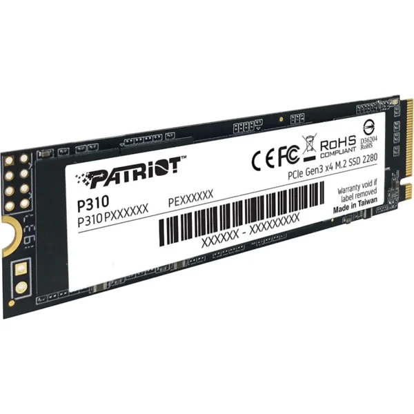 Unidad SSD M.2 NVME Patriot 480GB P310 / Pcie 3.0 / 2280 / 1.3 / Lectura 1700MB/s / Escritura 1500 MB/s - Image 2