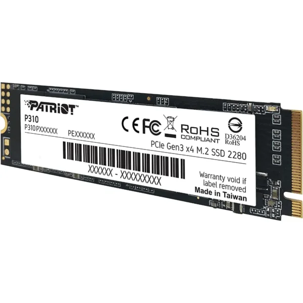 Unidad SSD M.2 NVME Patriot 480GB P310 / Pcie 3.0 / 2280 / 1.3 / Lectura 1700MB/s / Escritura 1500 MB/s - Image 4