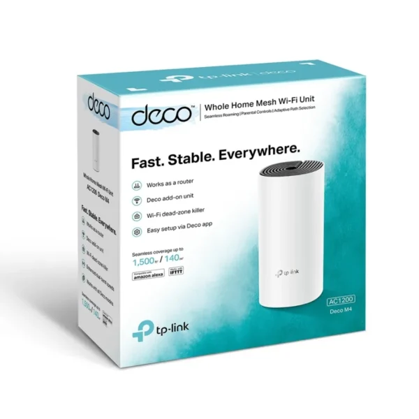 Sistema WiFi Mesh TP-LINK DECO M4 1-Pack / AC1200 Hasta 1167 Mbps / Doble Banda 5GHz - 2.4GHz / IEEE 802.11 / Color Blanco - Image 5
