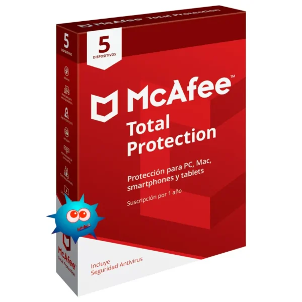 Licencia Digital Genuina Antivirus McAfee Total Protection 2021 / Para 5 Dispositivos / Actualizable / 1 Año - Image 1
