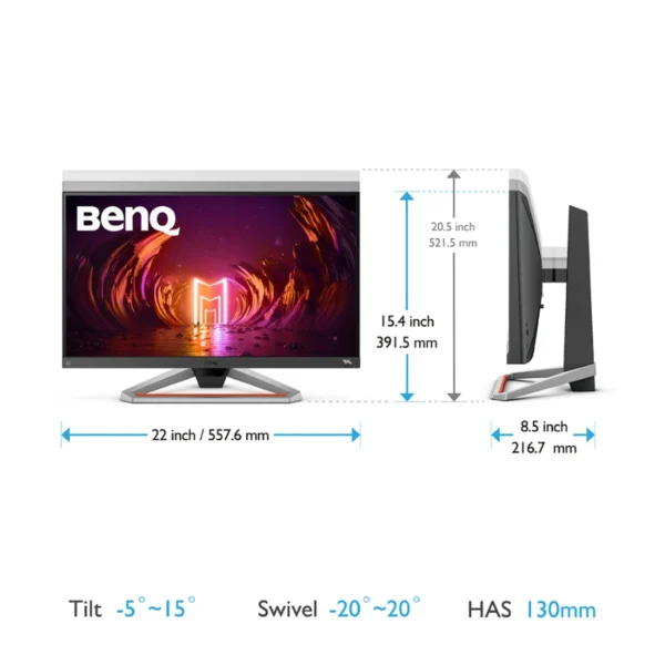Monitor BENQ MOBIUZ EX2510S / 24.5" / Full HD 1920 x 1080 / IPS / 1MS / 165Hz / HDMI, DisplayPort / Eye Care / Negro - Image 8