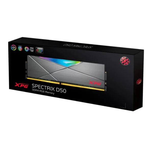 Memoria RAM XPG Spectrix D50 / 8GB / DDR4 3200MHz* OC / Disipador Titanio / AX4U32008G16A ST50 - Image 2
