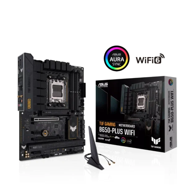 Tarjeta Madre Asus TUF GAMING B650-PLUS WIFI / ATX / Socket AM5 / x4* 128GB DDR5 / x4 SATA III / M.2 PCIe 4.0 / USB Tipo C / USB 3.2 / HMDI,DP / Bluetooth v5.2 - Image 1