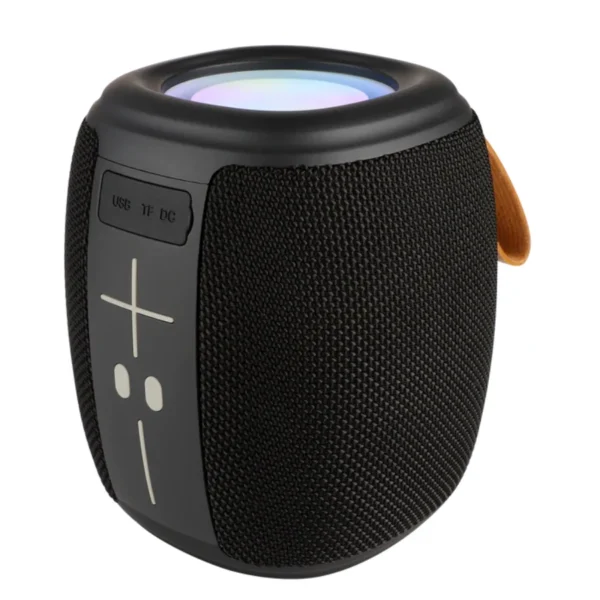 Bocina PERFECT CHOICE Novel Drum Rgb / Inalámbrico / Bluetooth 5.0, USB, FM, Micro SD / Hasta 4 Horas / Recargable / Negro - Image 1