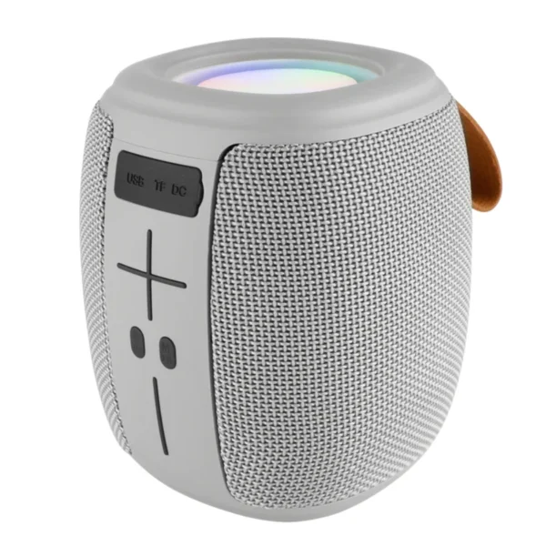Bocina PERFECT CHOICE Novel Drum Rgb / Inalámbrico / Bluetooth 5.0, USB, FM, Micro SD / Hasta 4 Horas / Recargable / Gris - Image 1