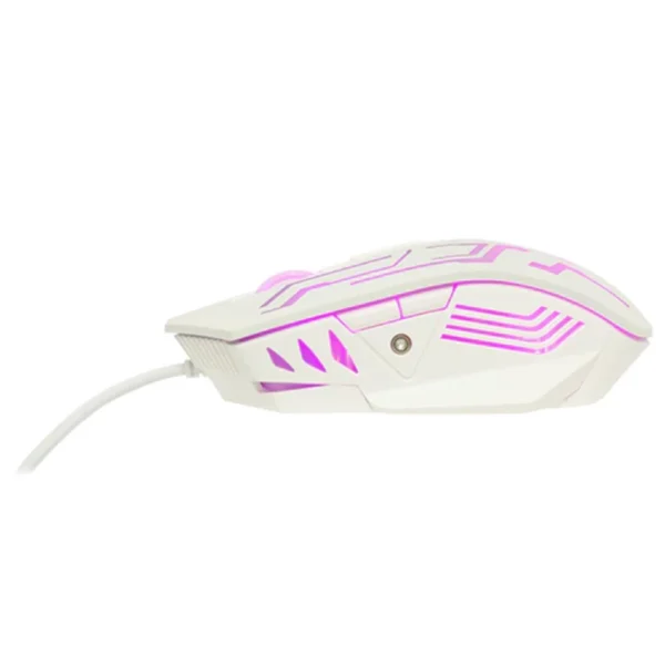 Mouse VORTRED Rgb Tipo Rainbo / Alámbrico / Usb / Hasta 3600 Dpi / 6 Botones / Cable 1.4 Metros / Blanco / V-930587 - Image 4