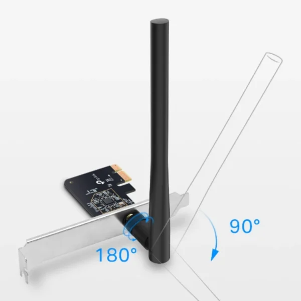 Tarjeta De Red TP-LINK / PCI-Express / Inalámbrico / Doble Banda 5Ghz – 2.4Ghz / AC600 / Compatible Con Mu-Mimo / Negro / ARCHER T2E - Image 2