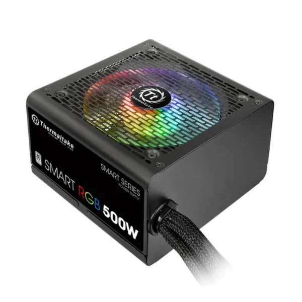 Fuente De Poder THERMALTAKE Smart RGB / 500W / 80 Plus / 20+4 Pin / CPU 4+4 Pin / Pci-E 6+2 / Sata / Molex / Ventilador 120mm / Negro - Image 1
