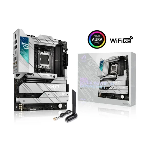 Tarjeta Madre ASUS Rog Strix X670E-A Gaming Wifi / Socket AM5 / X4 DDR5 128GB 6400Mhz / Hdmi, Dp / M.2 PCIe 4.0 / Wi-Fi 6E / USB 3.2, 2.0 / ATX - Image 1