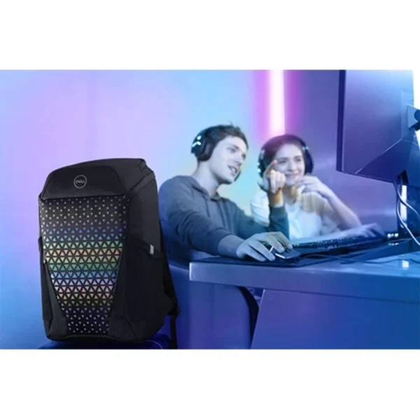 Mochila DELL Gamer 460-BCYY / 17” / Cubierta Desplegable / Resistente Al Agua / Frontal Reflectante De Arcoíris / Negro / 460-BCYY - Image 11