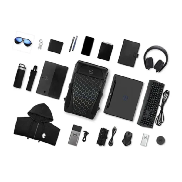 Mochila DELL Gamer 460-BCYY / 17” / Cubierta Desplegable / Resistente Al Agua / Frontal Reflectante De Arcoíris / Negro / 460-BCYY - Image 10