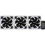 Kit De 3 Ventiladores AEROCOOL EDGE 14 PRO RGB / 800 RPM / 140MM / 35.4 CFM / 19.7DB(A) / 6 Pines / Negro - Image 4