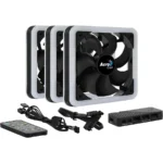 Kit De 3 Ventiladores AEROCOOL EDGE 14 PRO RGB / 800 RPM / 140MM / 35.4 CFM / 19.7DB(A) / 6 Pines / Negro - Image 2