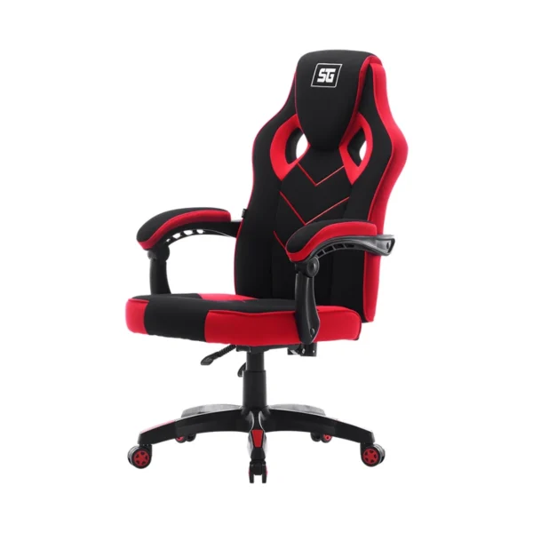 Silla Gamer Vorago Start The Game CGC301-RD / Tela Automotriz / Respaldo Reclinable 135° / Hasta 120Kg / Pistón Clase 2 / Ruedas de ABS / Rojo Con Negro - Image 9