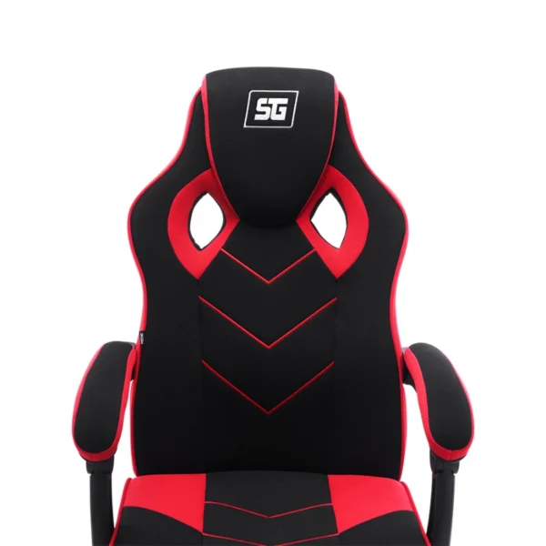Silla Gamer Vorago Start The Game CGC301-RD / Tela Automotriz / Respaldo Reclinable 135° / Hasta 120Kg / Pistón Clase 2 / Ruedas de ABS / Rojo Con Negro - Image 2
