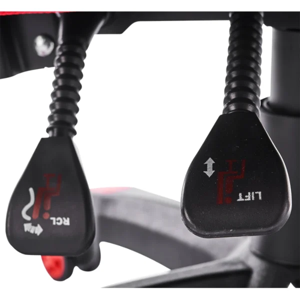 Silla Gamer Vorago Start The Game CGC301-RD / Tela Automotriz / Respaldo Reclinable 135° / Hasta 120Kg / Pistón Clase 2 / Ruedas de ABS / Rojo Con Negro - Image 11