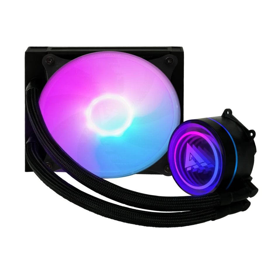 LQG501-BK-02 Sistema De Enfriamiento Liquido AIO GAME FACTOR LQG501 / 1 Vent. 120MM / Argb / Intel, AMD / 3 Pines / 1500~2550 Rpm / 70Cfm / 18.9dBA / Negro / LQG501-BK - Image 1