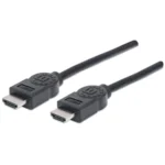Cable HDMI MANHATTAN / Alta Velocidad 4K 30Hz / Macho A Macho / Blindado / 1.8 metros / Negro / 306119 - Image 2