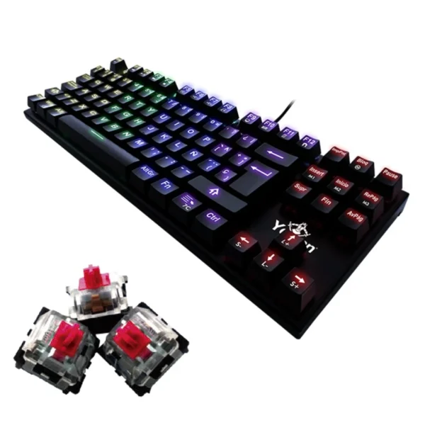 Teclado Gamer YEYIAN Spark Serie 2000 Rgb / Mecánico / Switch Red / Alámbrico / USB / Español / Negro - Image 1