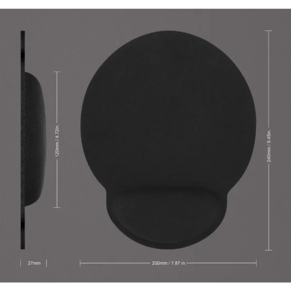 Mousepad Manhattan 434362 / Reposamuñecas Tipo Gel / 24.1CM X 20.3CM / Antiderrapante / Negro / 434362 - Image 4