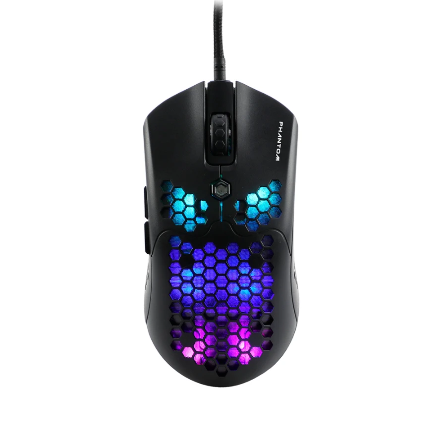 MOUSE GAMER RGB PHANTOM SENSOR  PAW 3325 CON SOFTWARE 6 BOTONES - Código: NA-0954 | Compra en Guadalajara