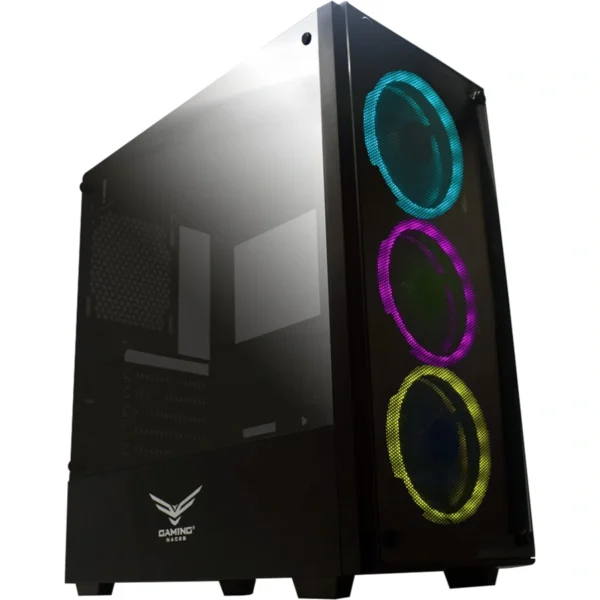 Gabinete Naceb Player / Cristal Templado / ATX / Usb 3.0 / 3 Ventiladores RGB / Negro / NA-0603 - Image 1