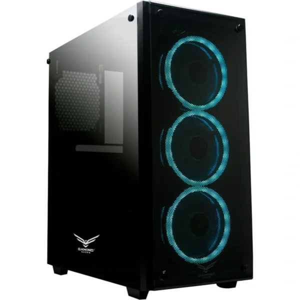 Gabinete Naceb Player / Cristal Templado / ATX / Usb 3.0 / 3 Ventiladores RGB / Negro / NA-0603 - Image 2