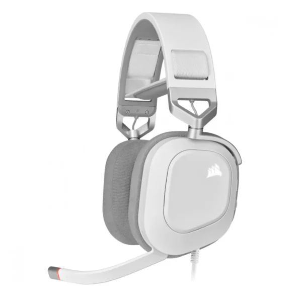 Diadema CORSAIR HS80 RGB / Alámbrico / USB / Micrófono Omnidireccional / Blanco - Image 1