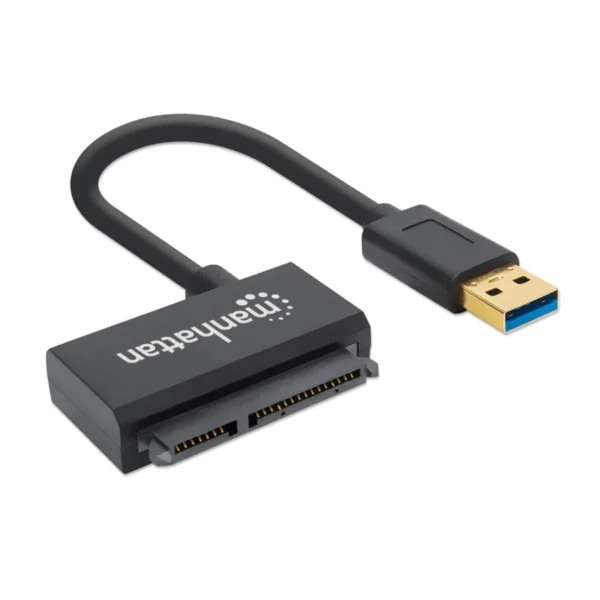 Adaptador MANHATTAN / USB 3.0 SuperSpeed a SATA 2.5” / Hasta 5 Gbps / Negro - Image 1