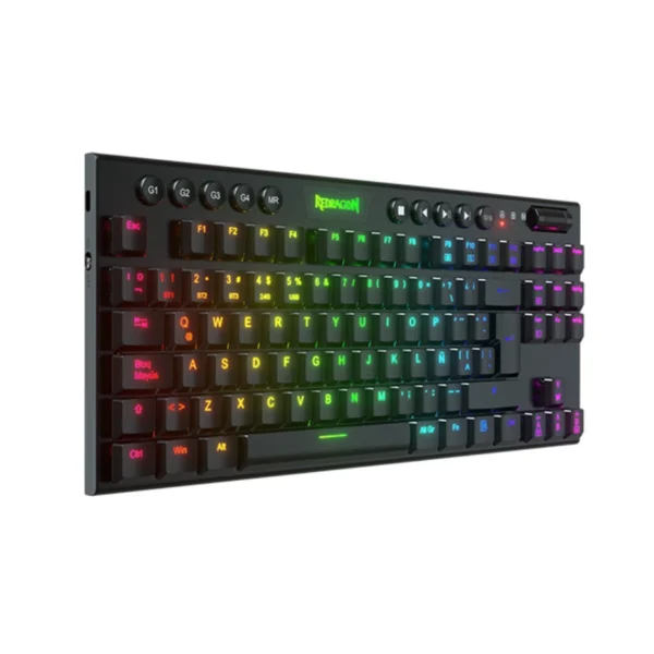 Teclados Mecánico REDRAGON HORUS TKL K621 RGB / Alámbrico, Inalámbrico / USB Tipo C, Bluetooth, Nano USB / Switch Blue Ultra / Español / Negro / K621-RGB-SP BL - Image 2