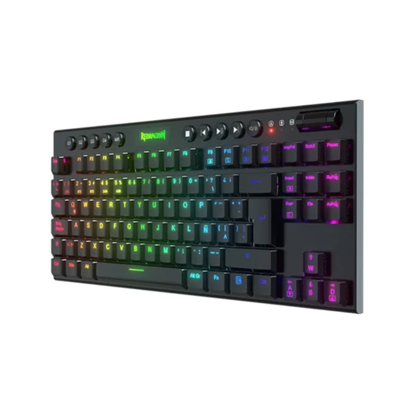 Teclados Mecánico REDRAGON HORUS TKL K621 RGB / Alámbrico, Inalámbrico / USB Tipo C, Bluetooth, Nano USB / Switch Blue Ultra / Español / Negro / K621-RGB-SP BL - Image 3