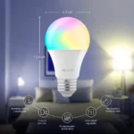 Foco LED inteligente Wi-Fi RGB / 110V / Bombilla A19 / Luz Cálida, Blanca Fría / Nivel De Brillo Ajustable / Control De Voz / 800 lúmenes / NHB-C110 - Image 5