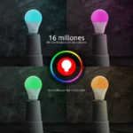 Foco LED inteligente Wi-Fi RGB / 110V / Bombilla A19 / Luz Cálida, Blanca Fría / Nivel De Brillo Ajustable / Control De Voz / 800 lúmenes / NHB-C110 - Image 2