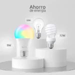 Foco LED inteligente Wi-Fi RGB / 110V / Bombilla A19 / Luz Cálida, Blanca Fría / Nivel De Brillo Ajustable / Control De Voz / 800 lúmenes / NHB-C110 - Image 6